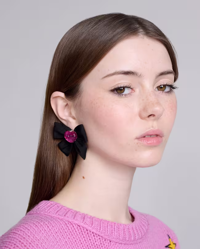 Heart Bow Earrings - image 2