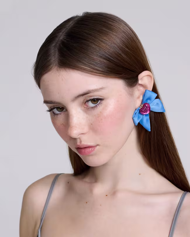 Heart Bow Earrings - image 2