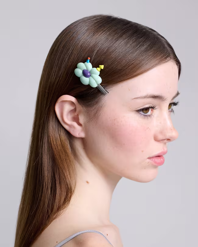 Puffy Flower Hairclip - image 2