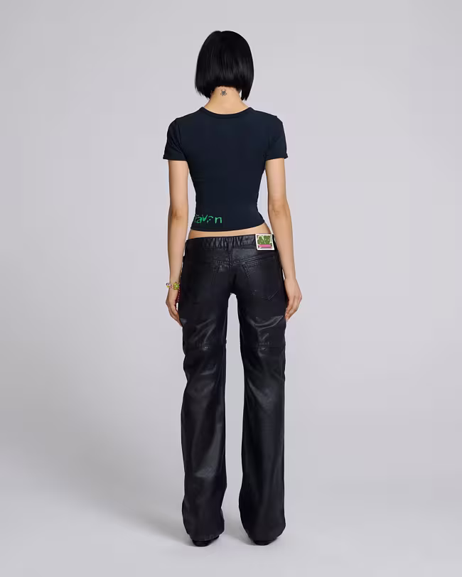 Zip Front Coated Jean - image 2