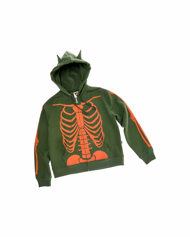 Skeleton Zip-Up Hoodie - image 4