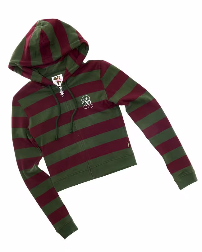 Fitted Stripe Zip-Up Hoodie - image 4