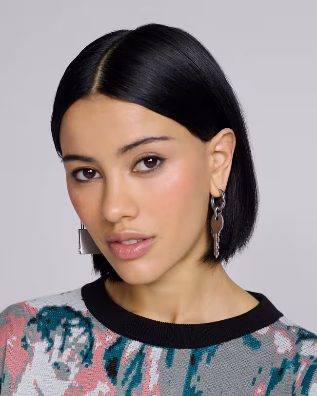 LOCK AND KEY EARRINGS - image 2