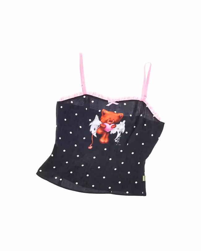HEAVY HEART SPOTS SATIN TANK - image 4