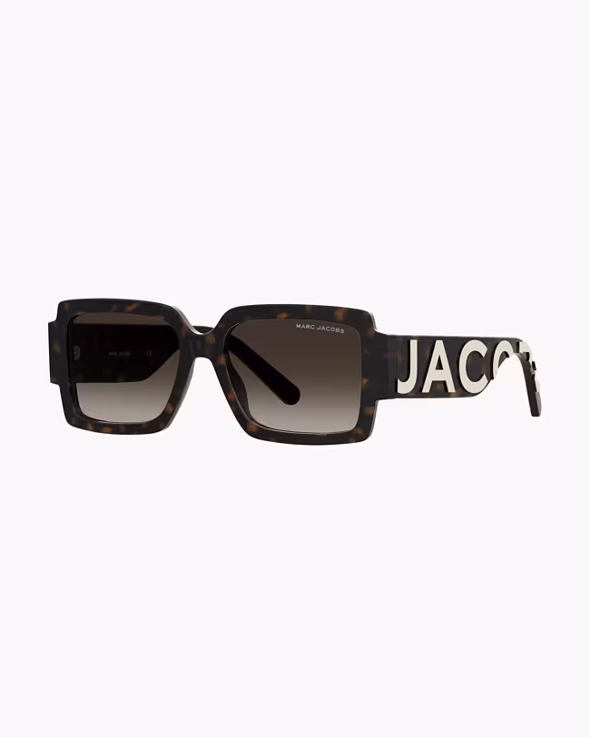 The Marc Jacobs Bold Logo Square Sunglasses