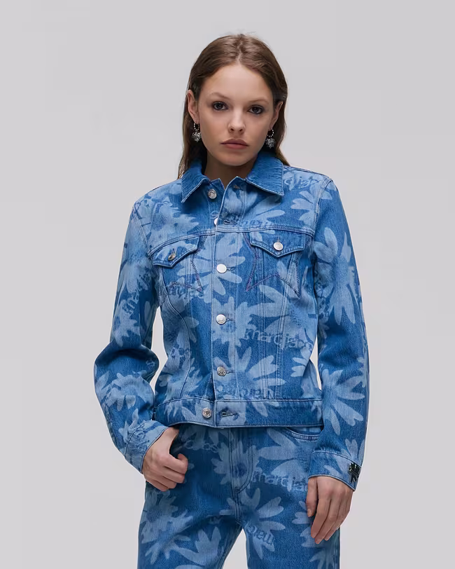 Laser Floral Denim Jacket | Heaven by Marc Jacobs