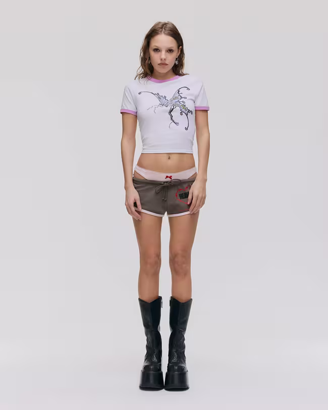 KIKI BUTTERFLY RINGER BABY TEE | Heaven Marc Jacobs - image 2