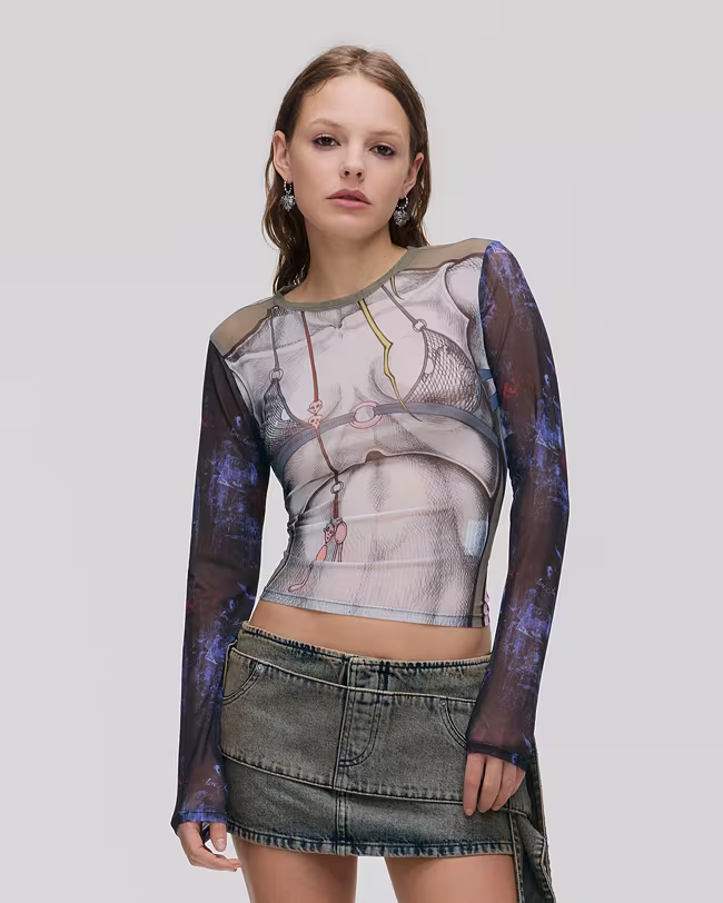 GOTH FAERIE MESH LS