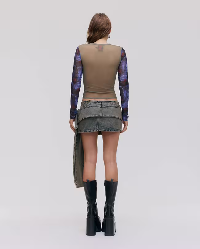 GOTH FAERIE MESH LS - image 3