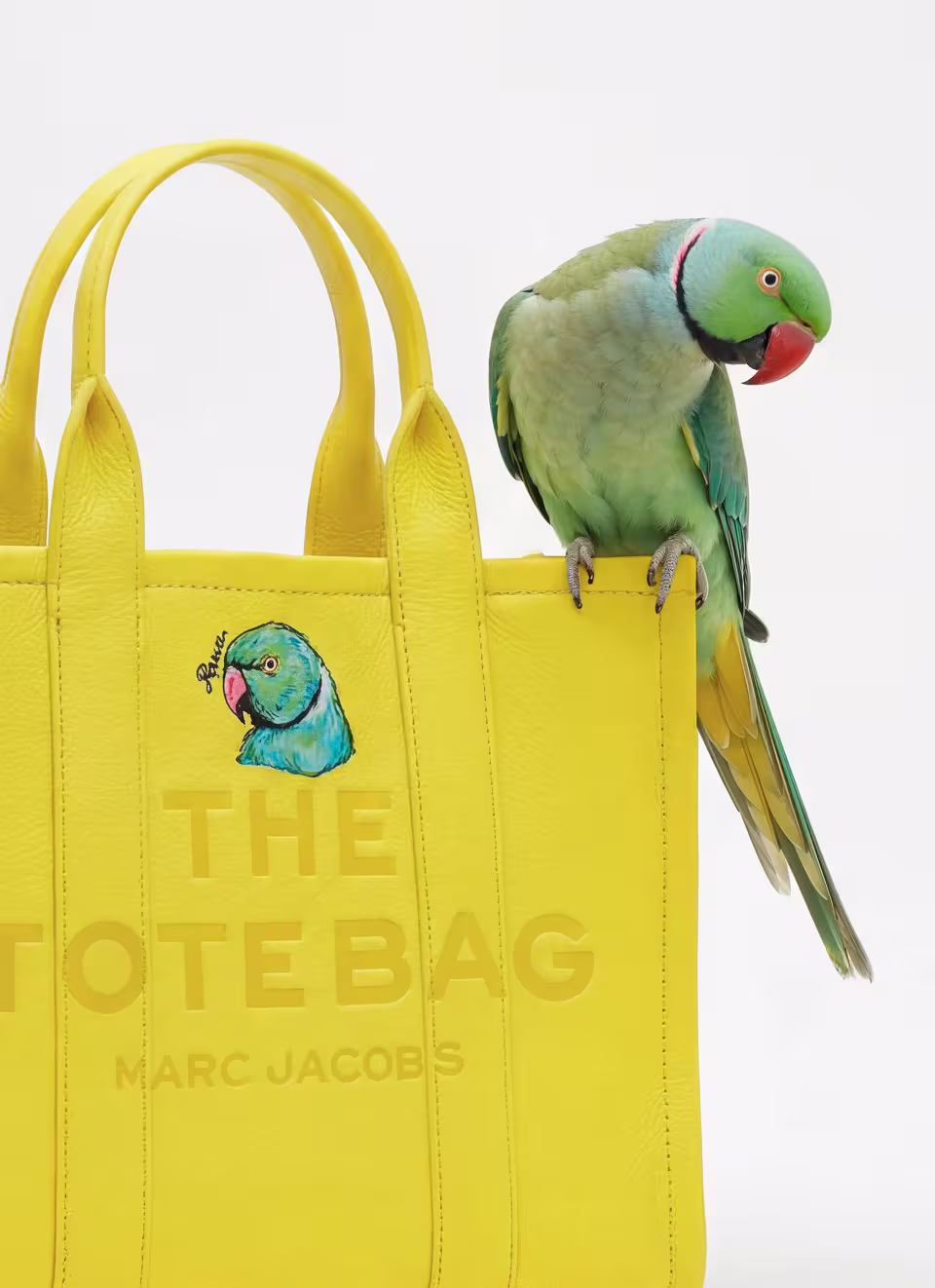 Yellow Tote Bag with a hand-painted pet portrait